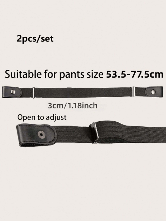 2pcs invisible belt lady's casual stretch jeans belt - Lolli World Marketplace
