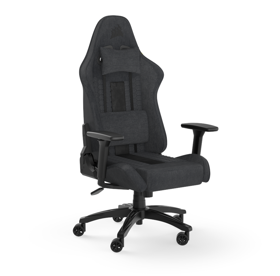 Corsair TC100 Relaxed Fabric - Grey Gaming Stol - Grå - Tyg - Upp till 120 kg
