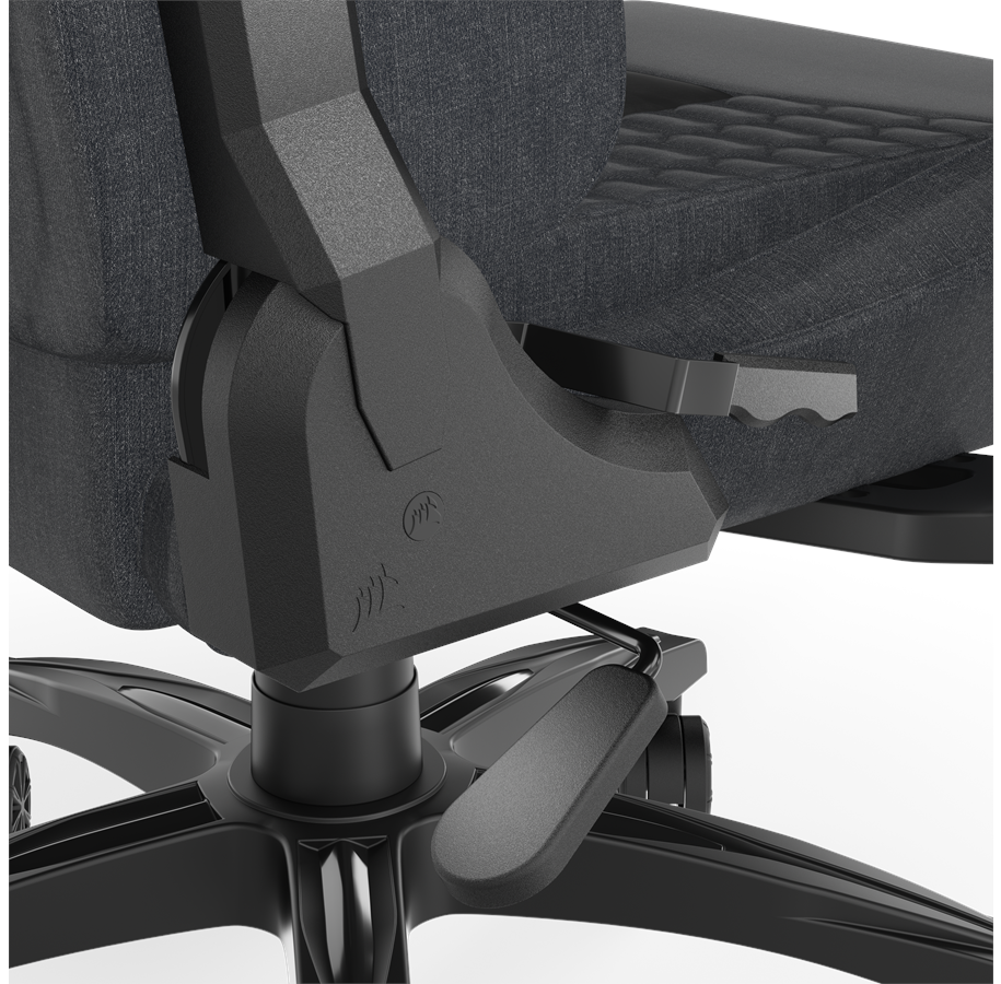 Corsair TC100 Relaxed Fabric - Grey Gaming Stol - Grå - Tyg - Upp till 120 kg