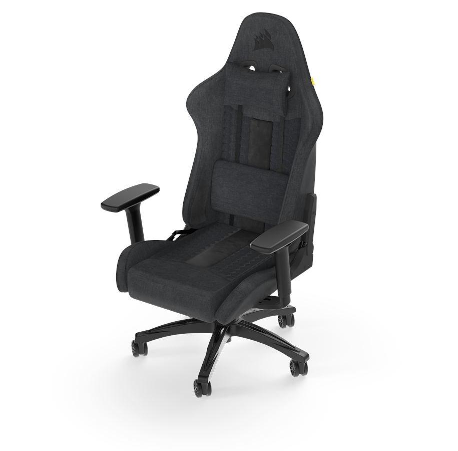 Corsair TC100 Relaxed Fabric - Grey Gaming Stol - Grå - Tyg - Upp till 120 kg