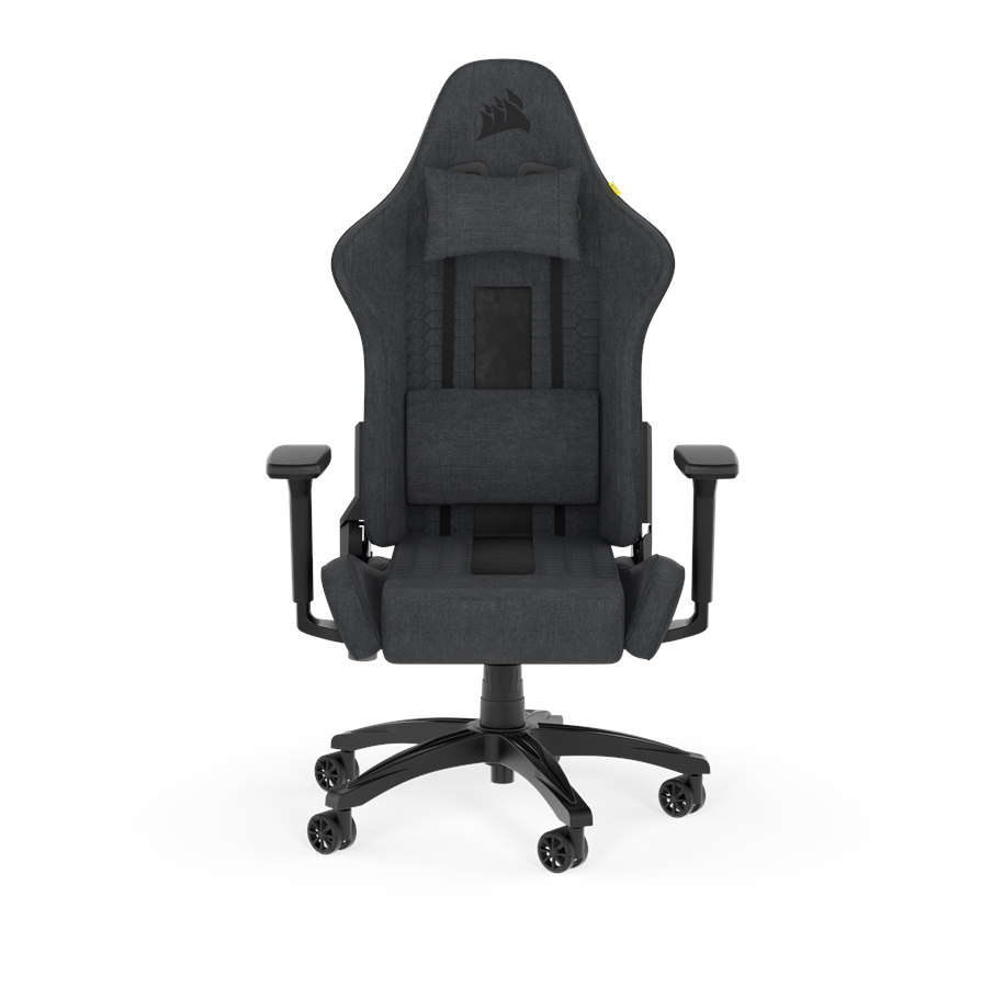 Corsair TC100 Relaxed Fabric - Grey Gaming Stol - Grå - Tyg - Upp till 120 kg