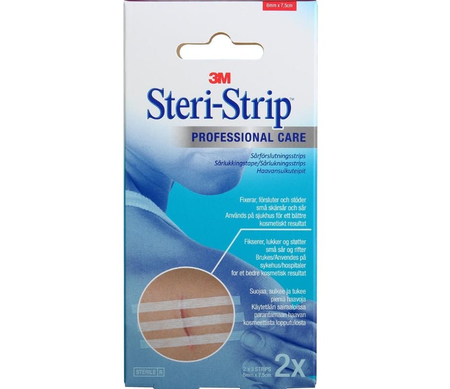3M Steri - Strip Suture Tape White 2 x 3 Strips