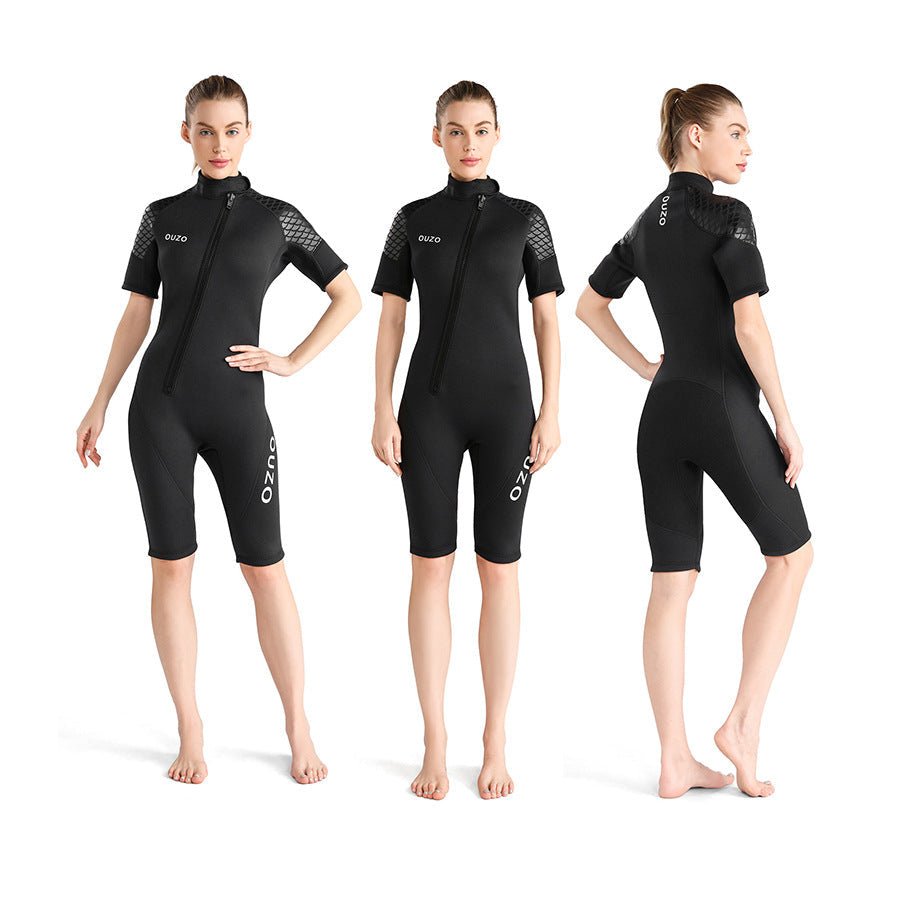 3mm Neoprene Diving Suit Short Sleeved Shorts Jumpsuit Thick Warm Diving Suit Beach Snorkeling Surfing Clothes