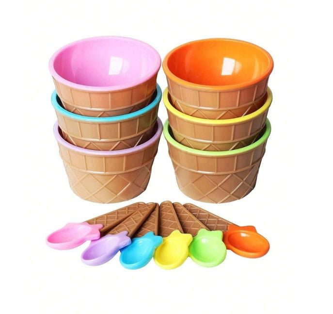 4 - pieces Ice Cream Bowl And Spoon Set