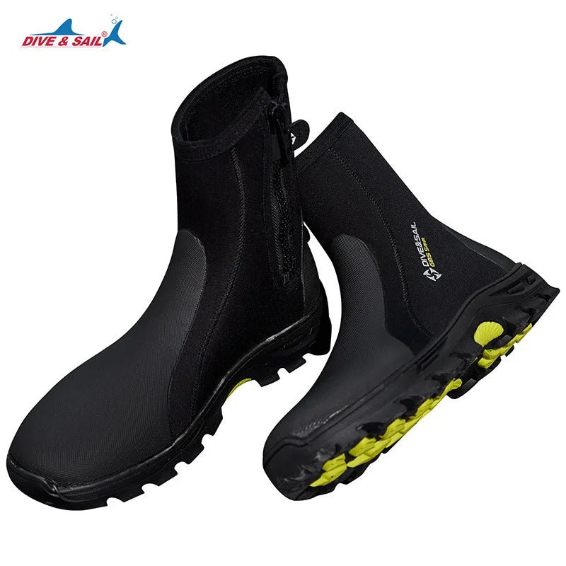 5mm Neoprene Warm Anti - Slip with Zipper Thick Soled Durable Diving Boots