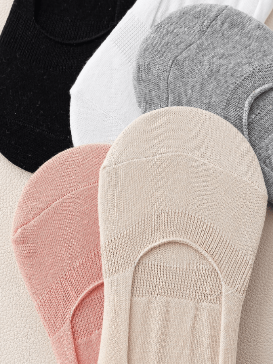 5pairs Solid Invisible Socks - Lolli World Marketplace