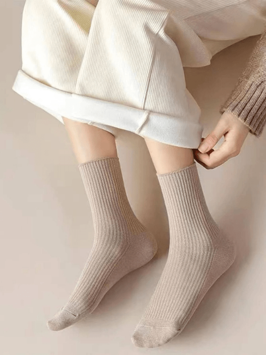6pairs Random Delivery Breathable And Sweat - Absorbing Mid - Calf Socks - Lolli World Marketplace