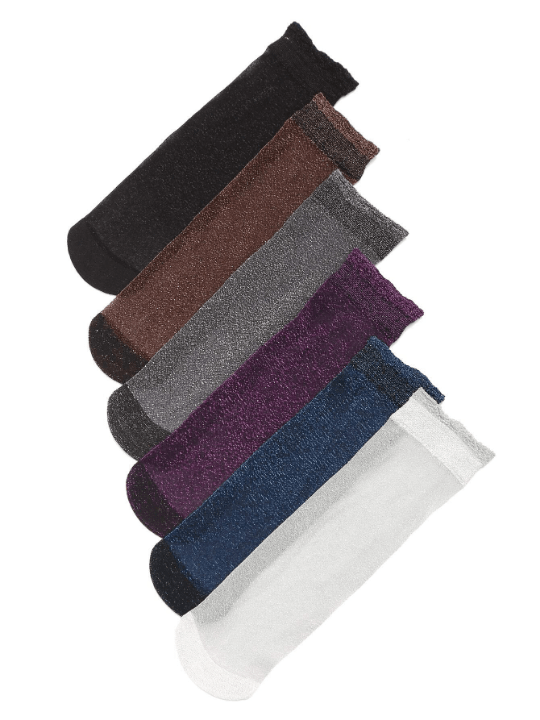 6pairs Sheer Crew Socks - Lolli World Marketplace