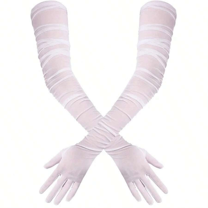 70cm Women Sexy Folds Mesh High Elasticity Extra Long Gloves Fashion Elegant Opera Thin Dress Accessories - Lolli World Marketplace