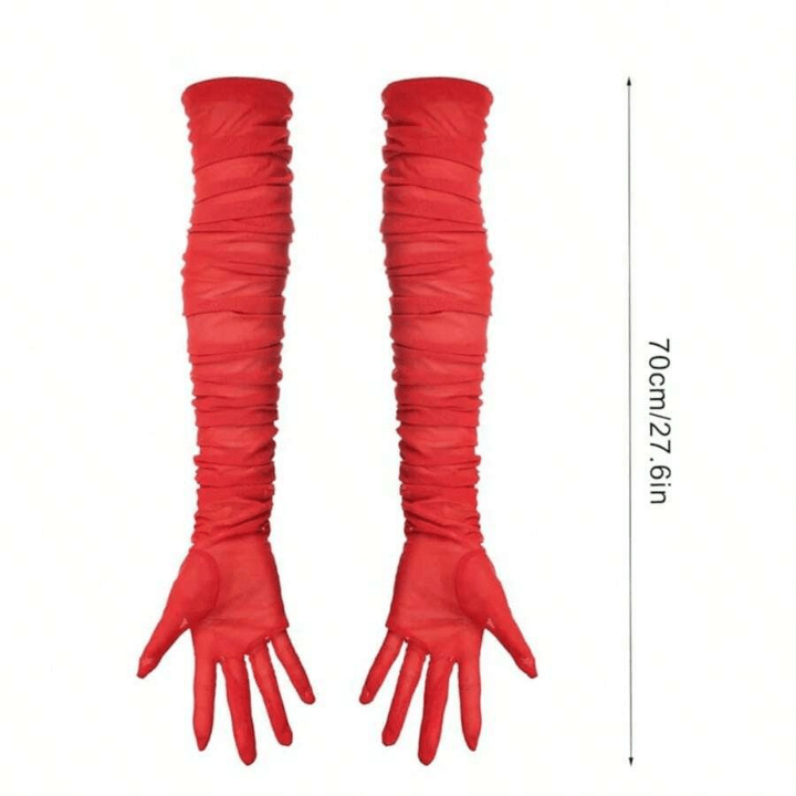 70cm Women Sexy Folds Mesh High Elasticity Extra Long Gloves Fashion Elegant Opera Thin Dress Accessories - Lolli World Marketplace
