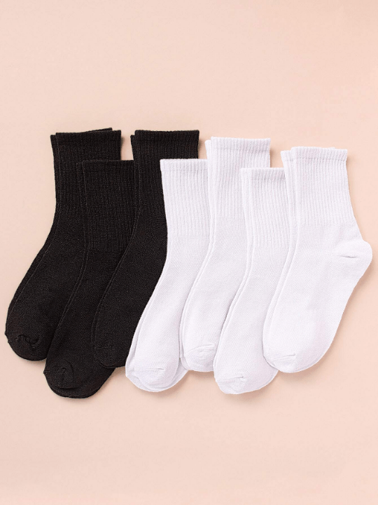 7pairs Solid Crew Socks - Lolli World Marketplace