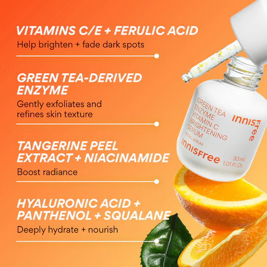 Innisfree Green Tea Enzyme Vitamin C Brightening Serum