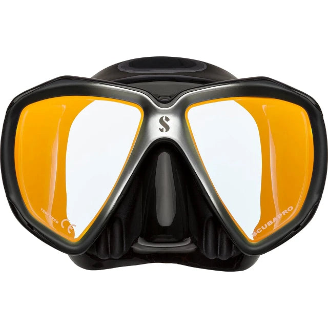 SCUBAPRO Spectra Dive Mask, Black, w/ Mirrored Lens