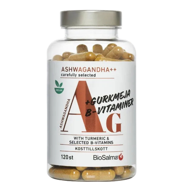 BioSalma AG Ashwagandha + Turmeric & B Vitamins 120 Capsules