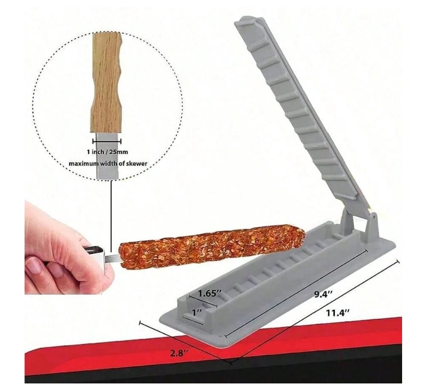 Skewer Kebab Maker Grill Outdoor BBQ Meat String Device Tool