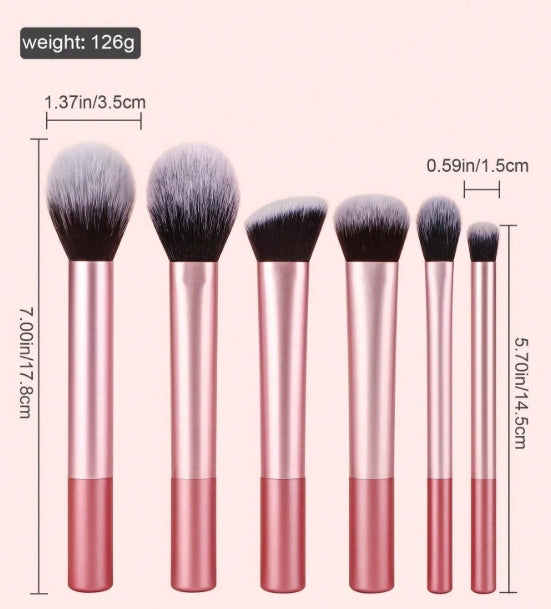 6-Pieces Professional Cosmetic Brush Set