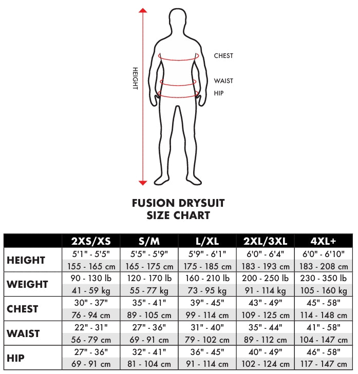 Whites Drywear FUSION Bullet Dive Drysuit S/M