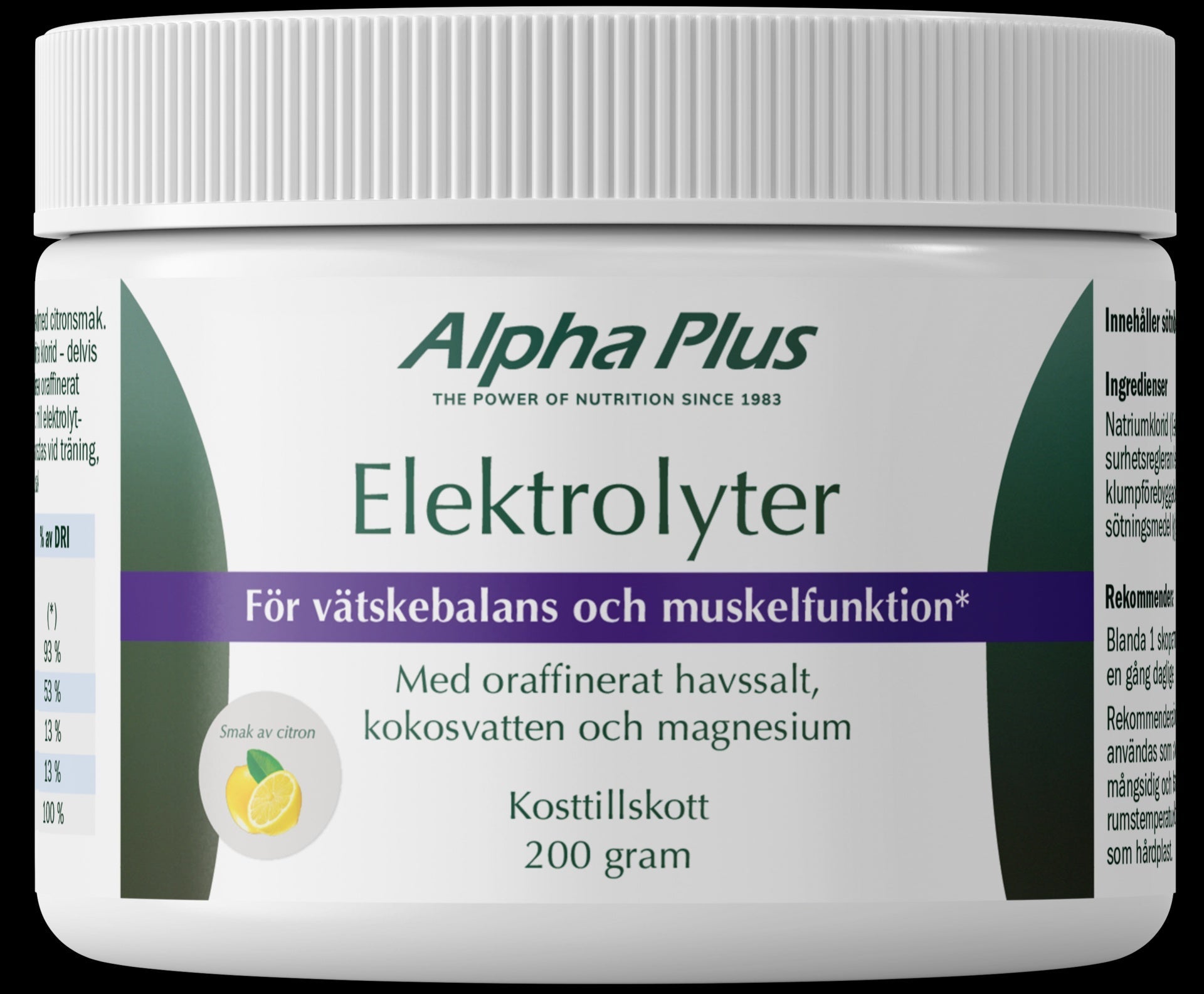 Alpha Plus Electrolytes Lemon Flavor Powder 200 g