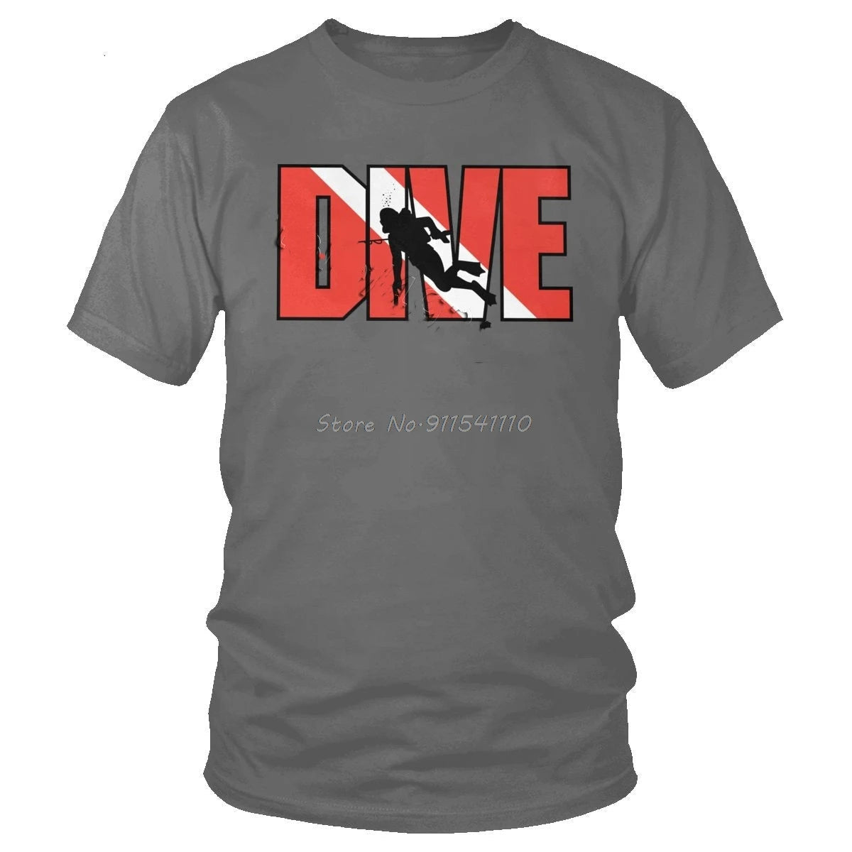 Awesome Scuba Diving Tee Shirt Mens Casual Soft Cotton T-shirt