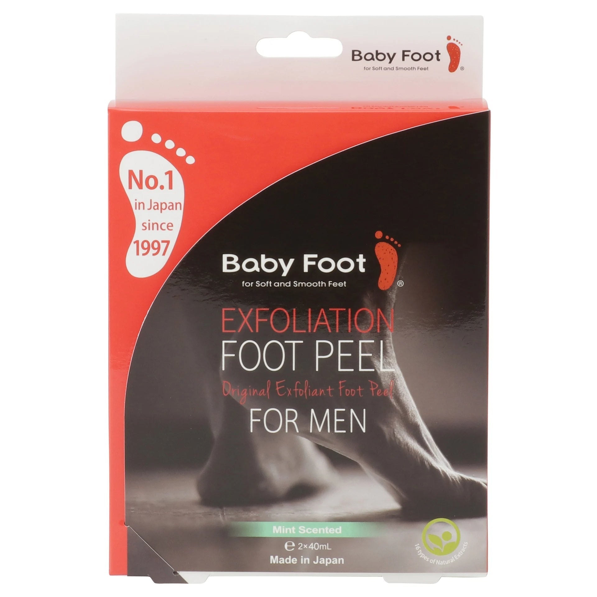 Baby Foot Men's Exfoliation Foot Peel 2x40 ml