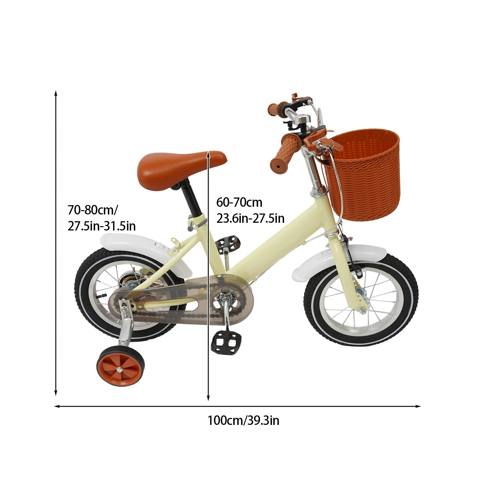 Children's Bicycle, 12 Inch Bicycle, Height Adjustable Balance And Pedal Learning Bicycle Pink/Green