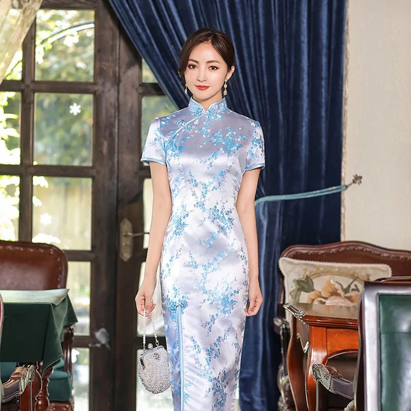 Chinese Style Qipao Sexy Women Plus Size Cheongsam Vintage Classic Chinese Dress Dragon And Phoenix Long Vestidos 4XL
