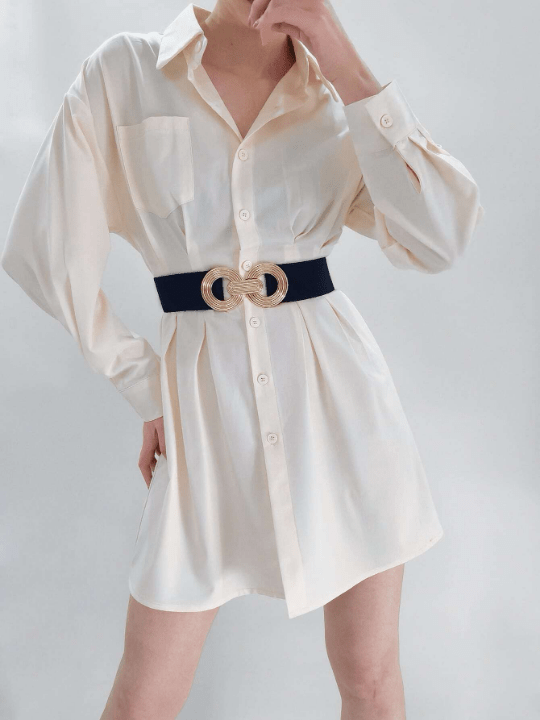 Circle Decor Symmetrical Buckle Elastic Belt - Lolli World Marketplace