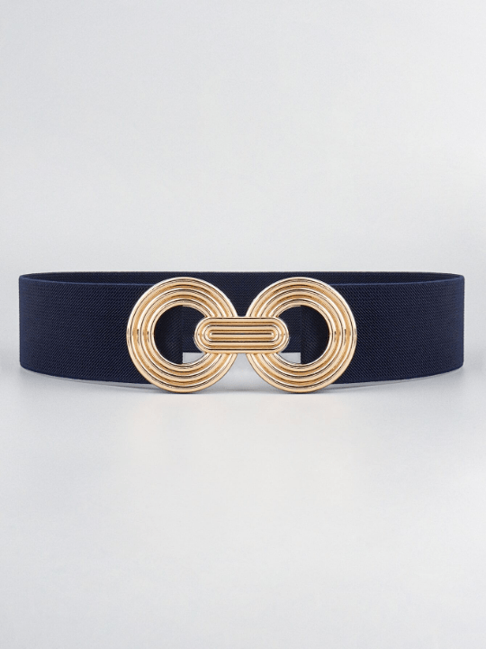 Circle Decor Symmetrical Buckle Elastic Belt - Lolli World Marketplace