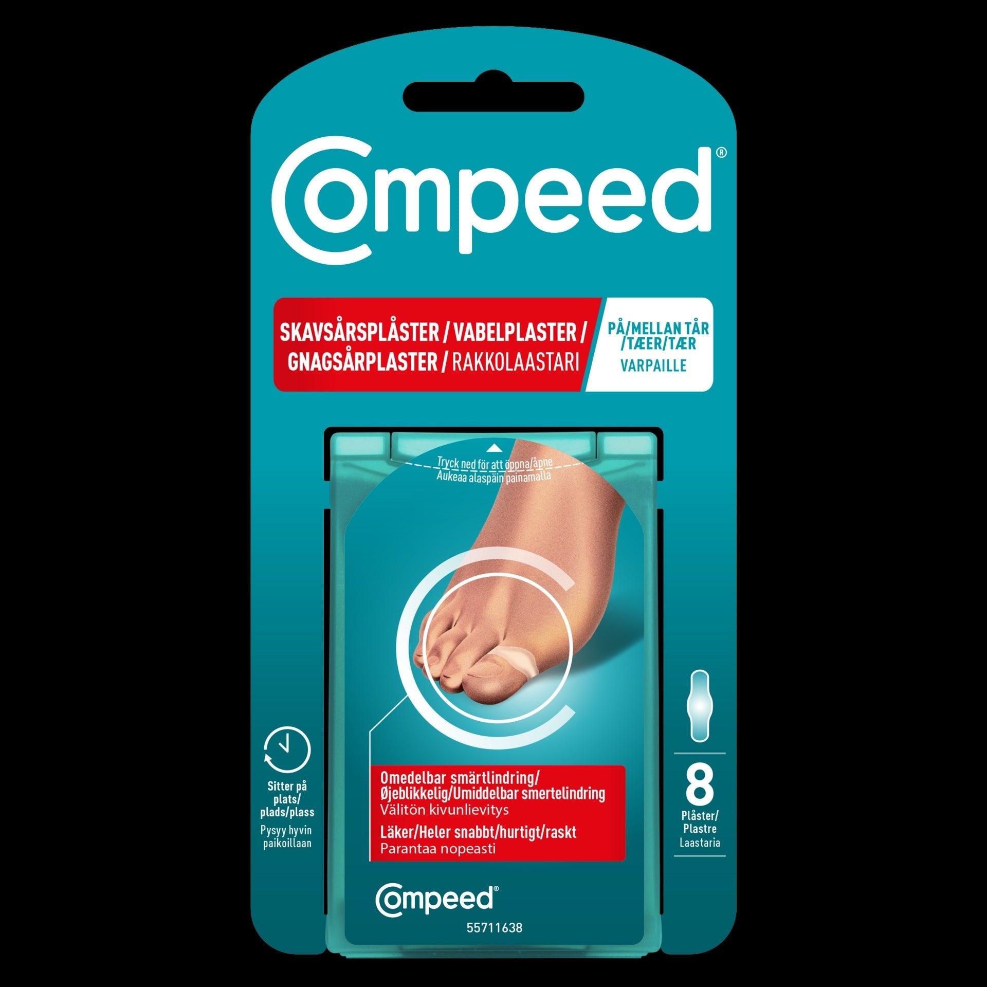 COMPEED Abrasion patch On Toes 8 pcs