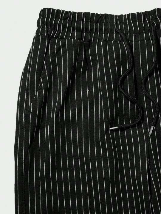 Cottnline Men Striped Print Drawstring Waist Pants - Lolli World Marketplace