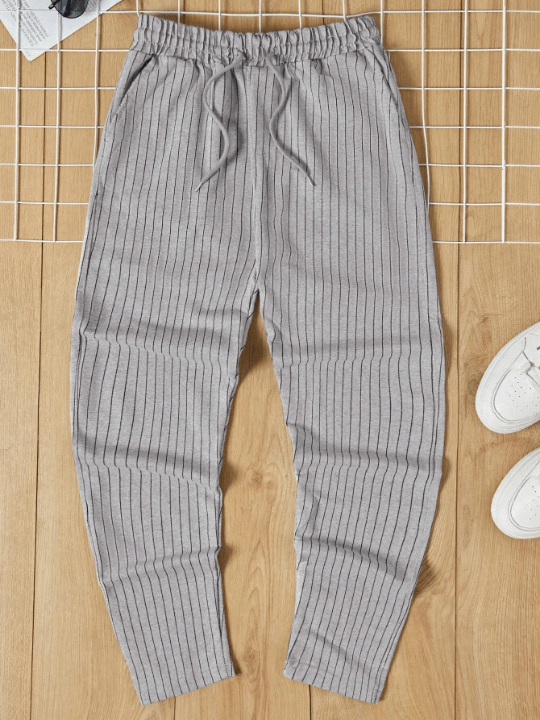 Cottnline Men's Striped Drawstring Waist Pants - Lolli World Marketplace