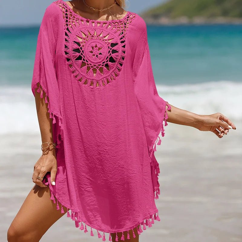 CROCHET BIKINI - Women's Sexy Swimsuit Cover Up Dress Summer Bathing Suit Beachwear Shirt Cover - ups for Women