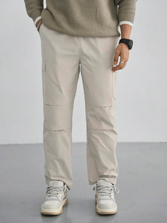 DAZY Men's Plain Flip Pocket Casual Straight Pants - Lolli World Marketplace