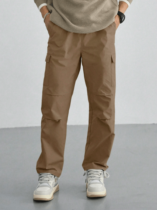 DAZY Men's Solid Color Workwear Style Pocket Casual Pants - Lolli World Marketplace