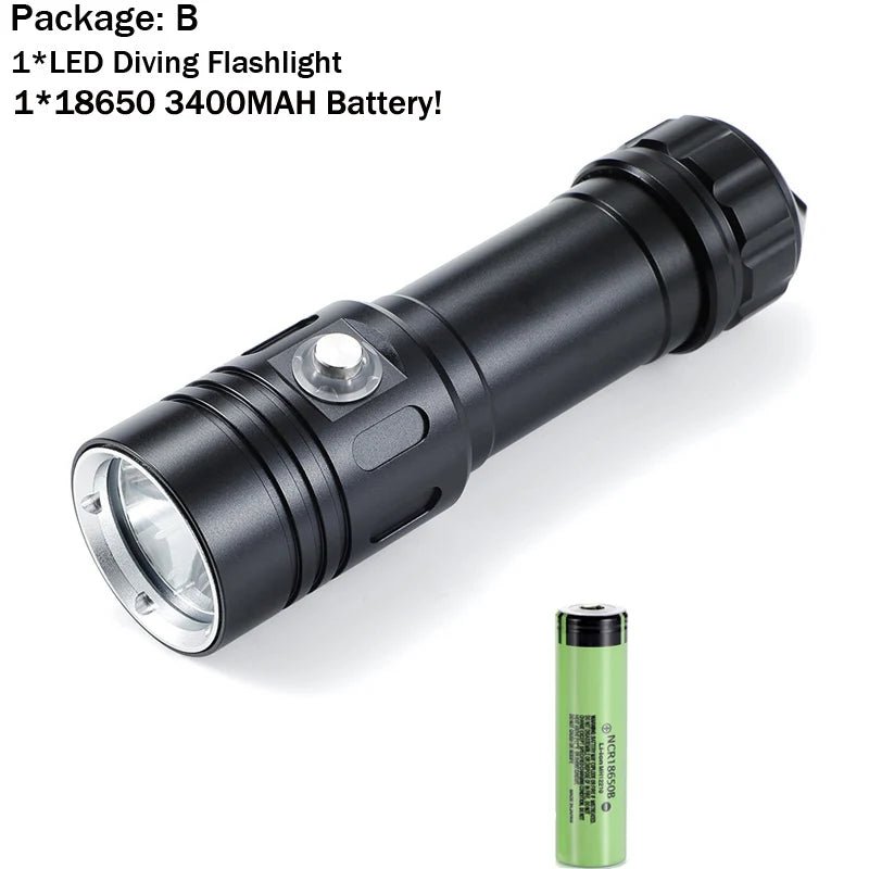 Ekaiou Diving Light 2000 Lumens Super Bright Scuba Dive Flashlight