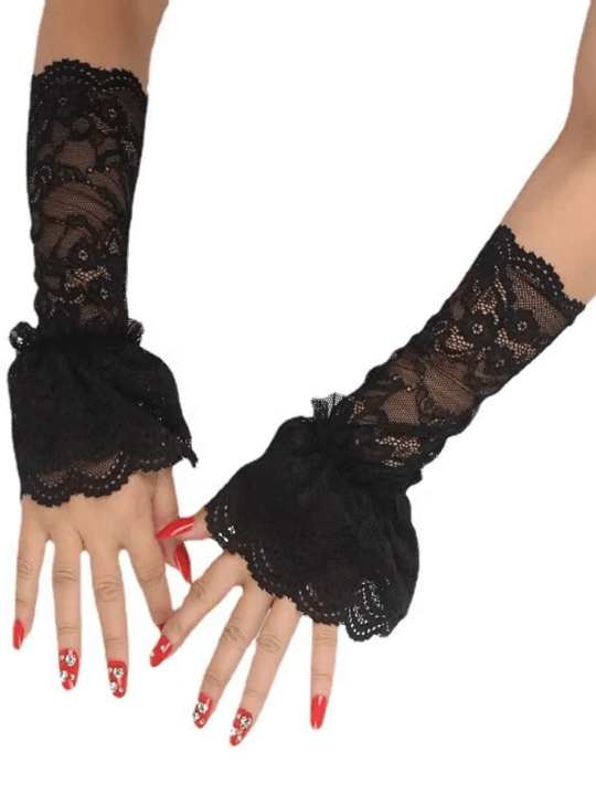 Floral Lace Fingerless Gloves - Lolli World Marketplace