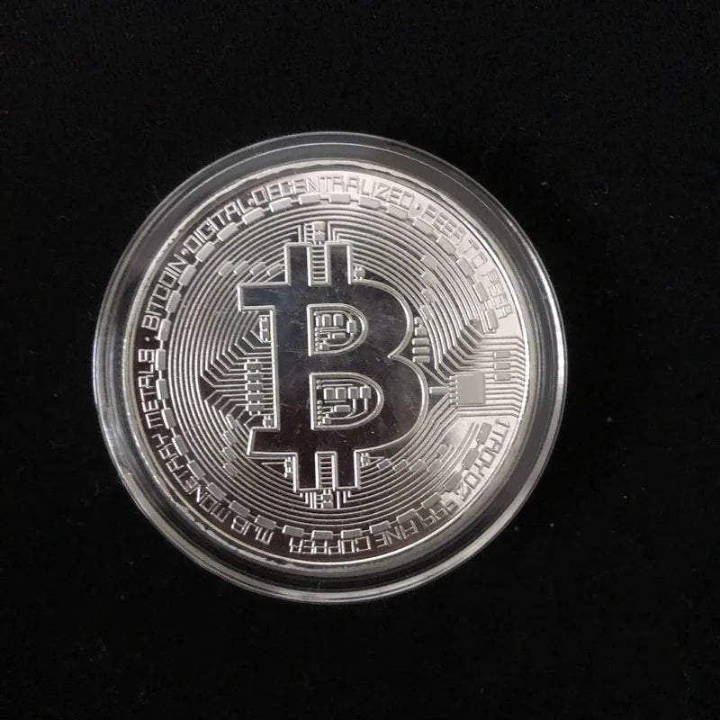 Gold Plated Coin Coin Collectible Art Collection Gift Physical commemorative Casascius Bit BTC Metal Antique Imitation