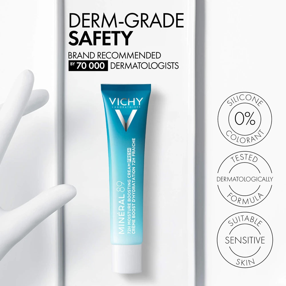 Vichy Minéral 89 72H Moisture Boosting Cream Fresh Moisturizing face cream with hyaluronic acid