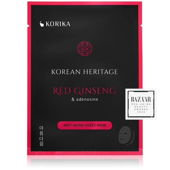 KORIKA Korean Heritage Red Ginseng & Adenosine Anti - aging Sheet Mask