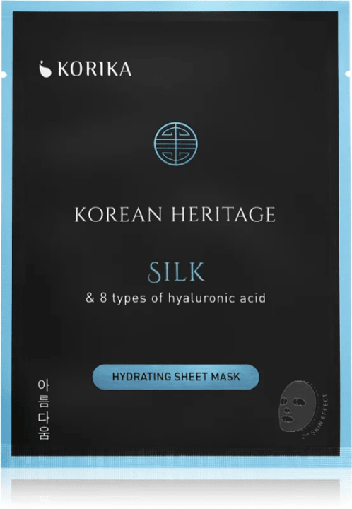 KORIKA Korean Heritage Silk & 8 Types of Hyaluronic Acid Hydrating Sheet Mask