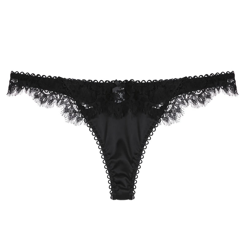 Lace Panties Sexy Women's Underwear Briefs G String Transparent Seamless Thong Low Waist Hollow Out Underpants Size S - XL