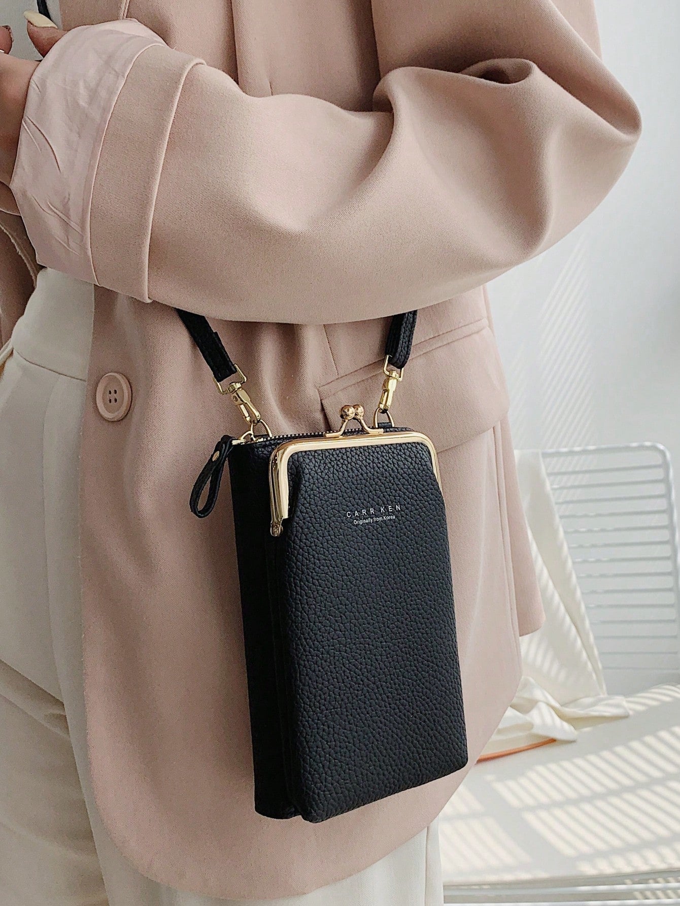 Litchi Grain Women's Long Phone Wallet Multifunctional Fashion Clutch Shoulder/Crossbody Mini Coin For Women Wallet Purse Wallet