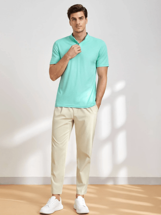 Manfinity Basics Men Solid Drawstring Waist Pants - Lolli World Marketplace