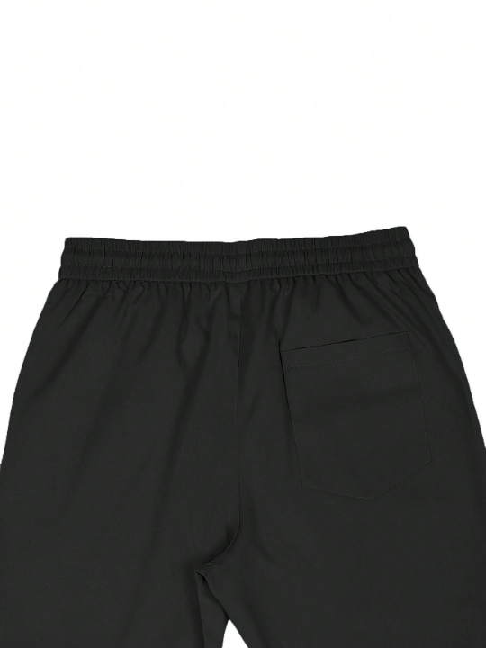 Manfinity Basics Men Solid Drawstring Waist Pants - Lolli World Marketplace