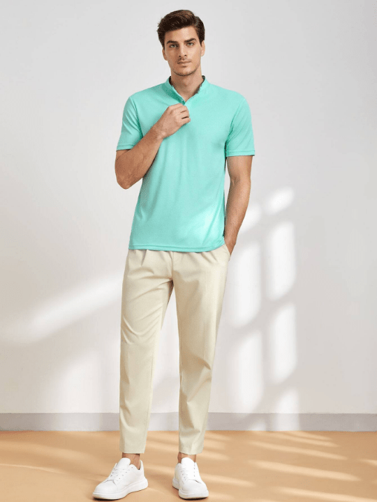 Manfinity Basics Men Solid Drawstring Waist Pants - Lolli World Marketplace