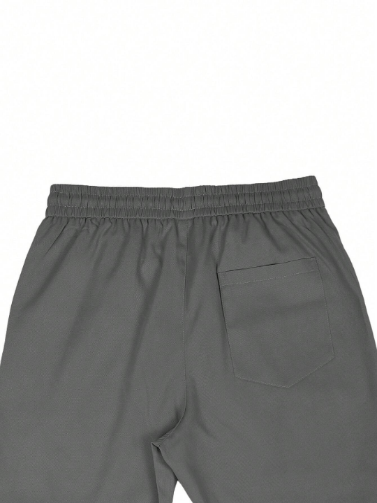 Manfinity Basics Men Solid Drawstring Waist Slant Pocket Pants - Lolli World Marketplace