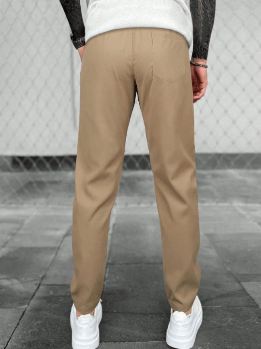 Manfinity Basics Men Solid Slant Pocket Drawstring Waist Pants - Lolli World Marketplace