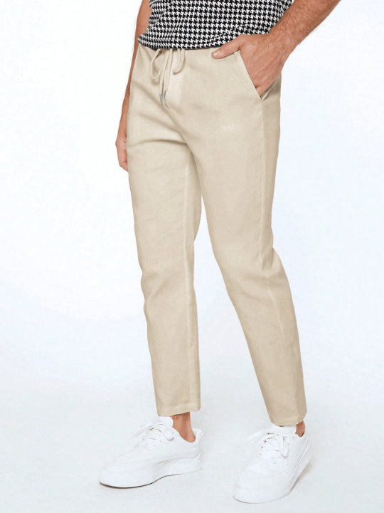 Manfinity Basics Men'S Casual Drawstring Waist Pants - Lolli World Marketplace