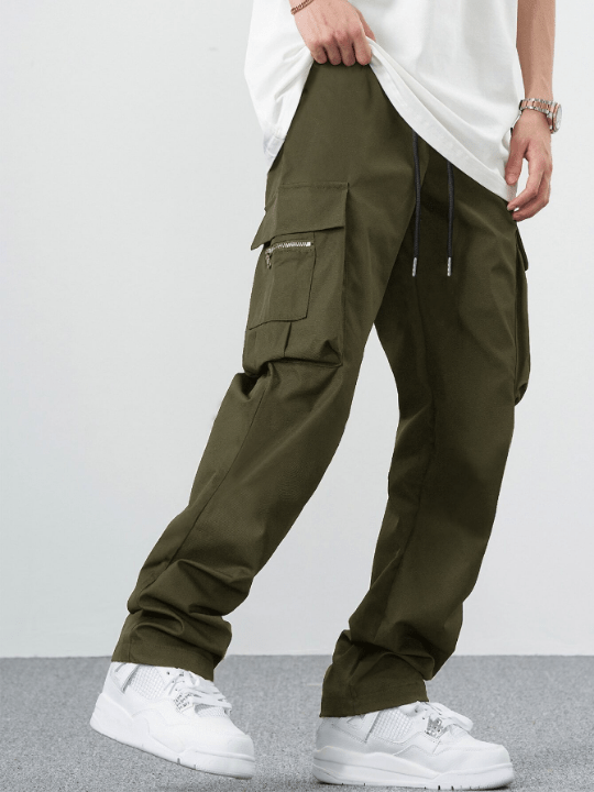 Manfinity EMRG Loose - Fit Men's Cargo Pants With Drawstring Waist - Lolli World Marketplace