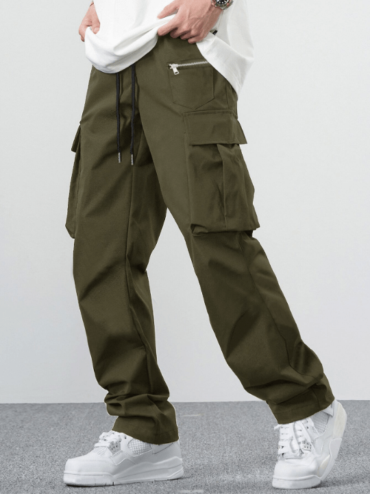 Manfinity EMRG Loose - Fit Men's Cargo Pants With Drawstring Waist - Lolli World Marketplace